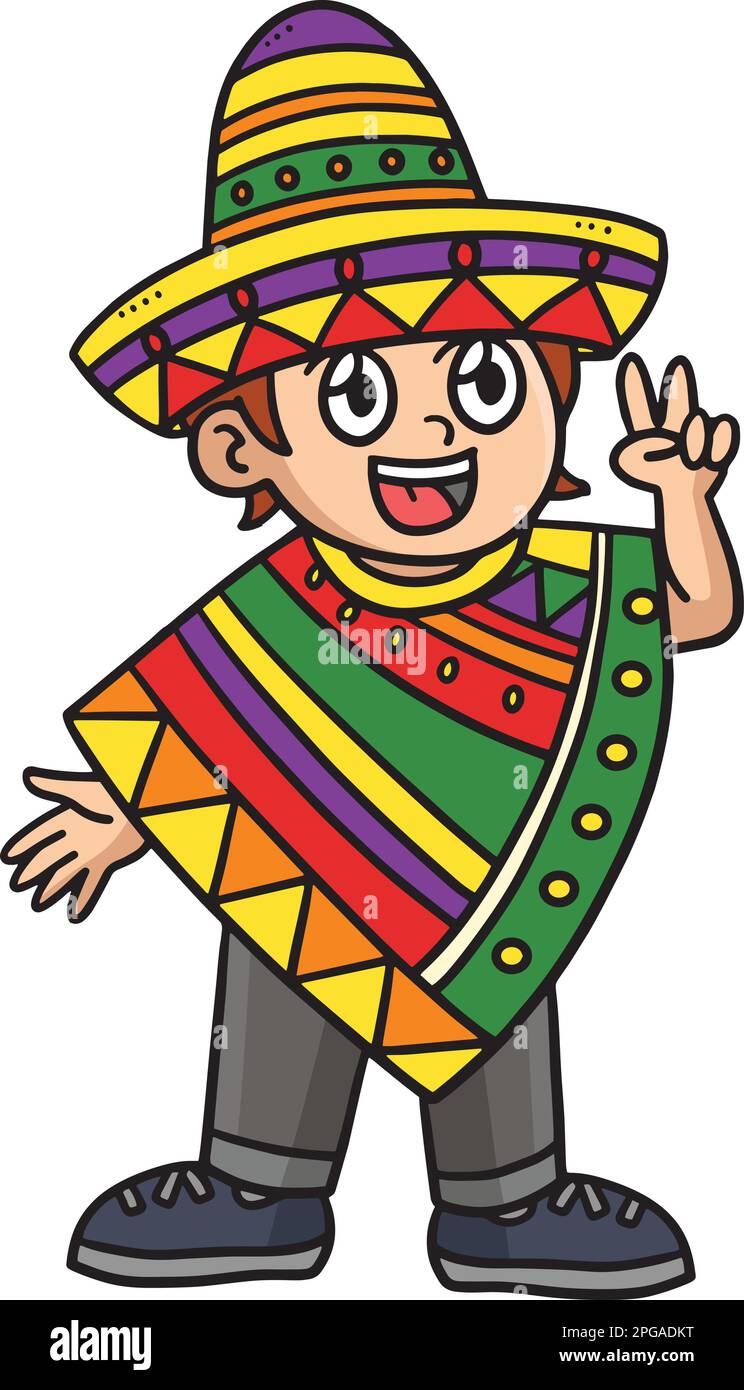 Cinco de Mayo Happy Mexican Boy Cartoon Clipart Stock Vector Image & Art -  Alamy