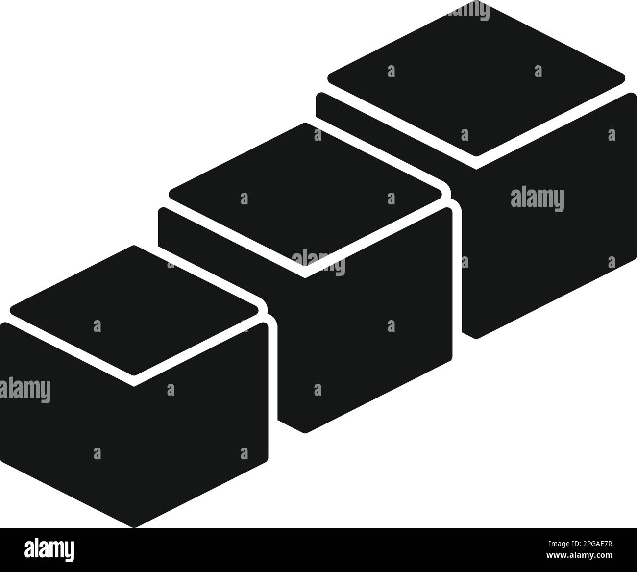 Cube blockchain icon simple vector. Chain block. Finance digital Stock