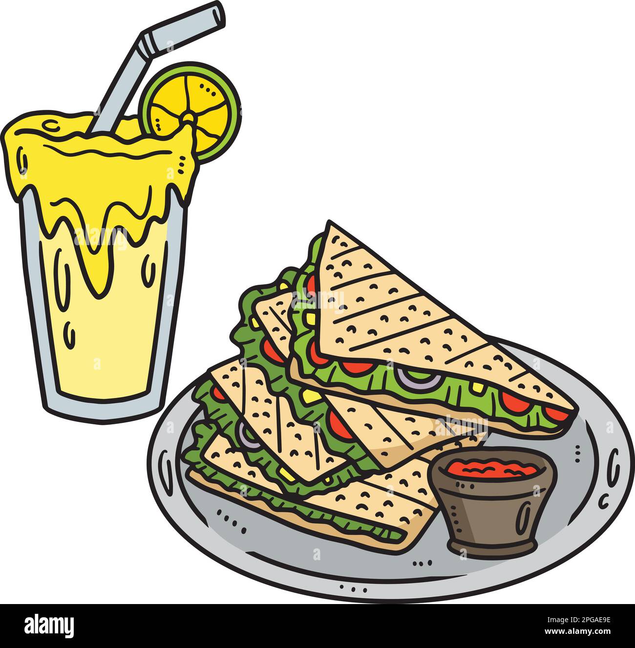 Chicken Quesadilla Clip Art