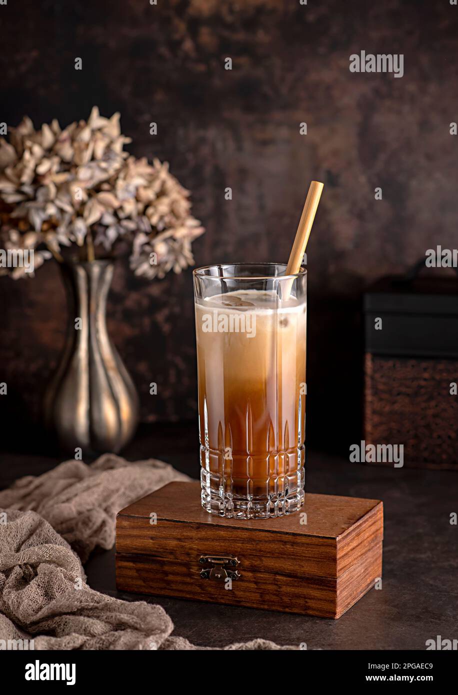 Food photography of coffee, iced, milk, cream, drink, beverage ...