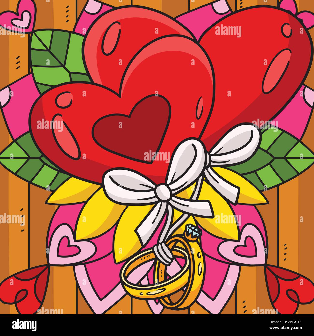 Hob Rings Cartoon Wedding Rings Heart Clipart