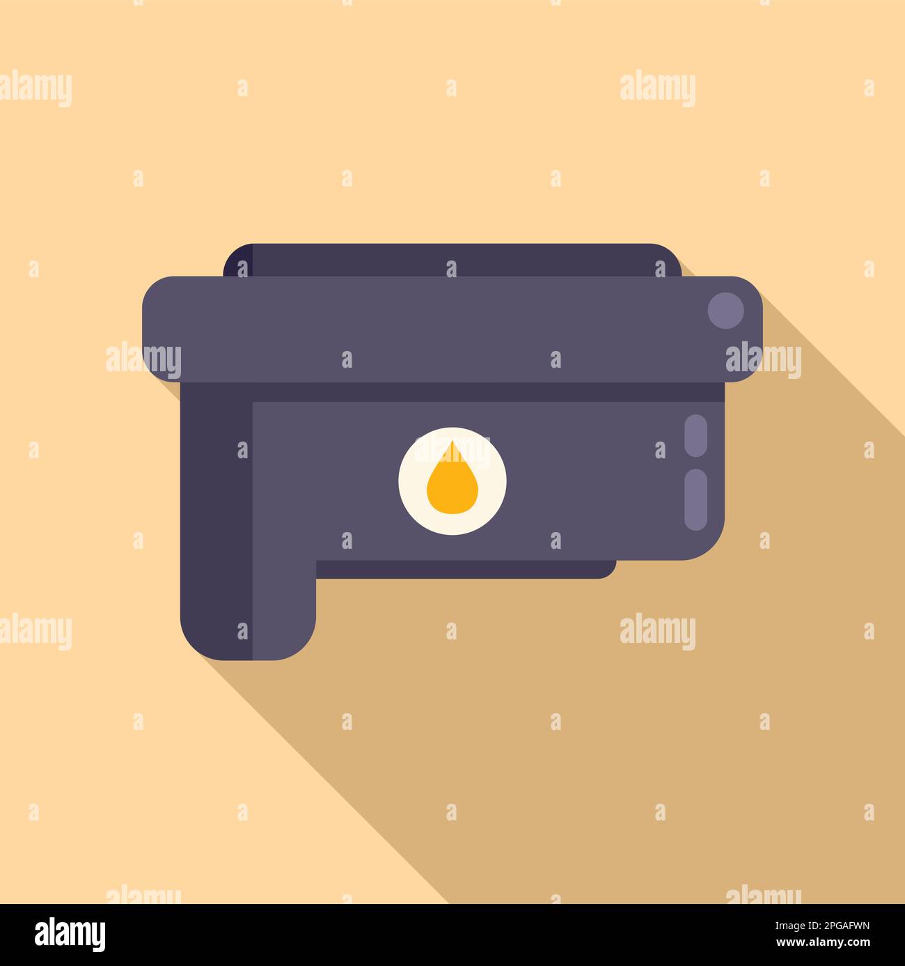 Printer cartridge icon flat vector. Digital print. Color offset Stock ...