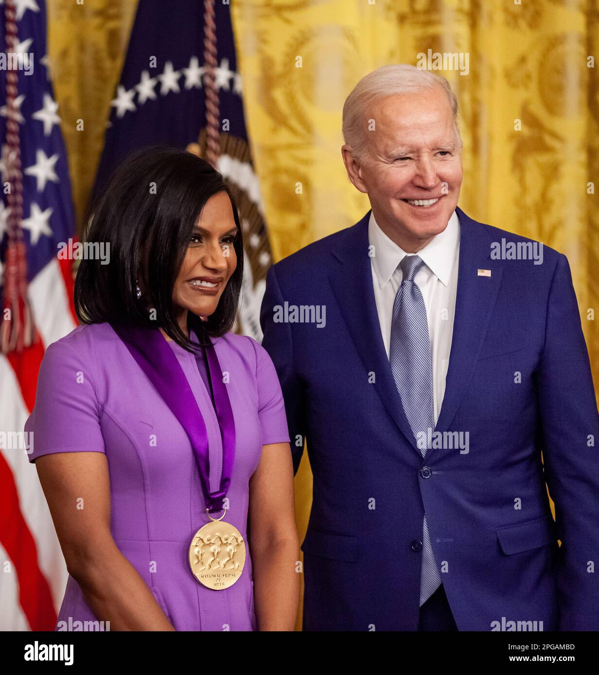 Washington, United States. 21st Mar, 2023. President Joe Biden presents
