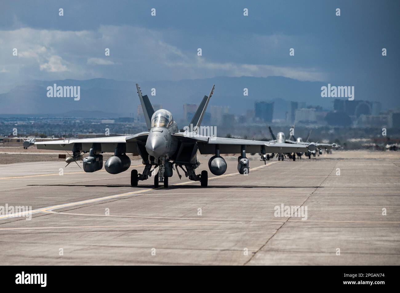 Three U.S. Navy EA18G Growlers assigned to the Electronic Attack