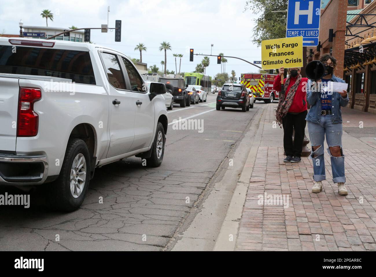The Tempe branch of Wells Fargo Bank is the location for the Stop Dirty