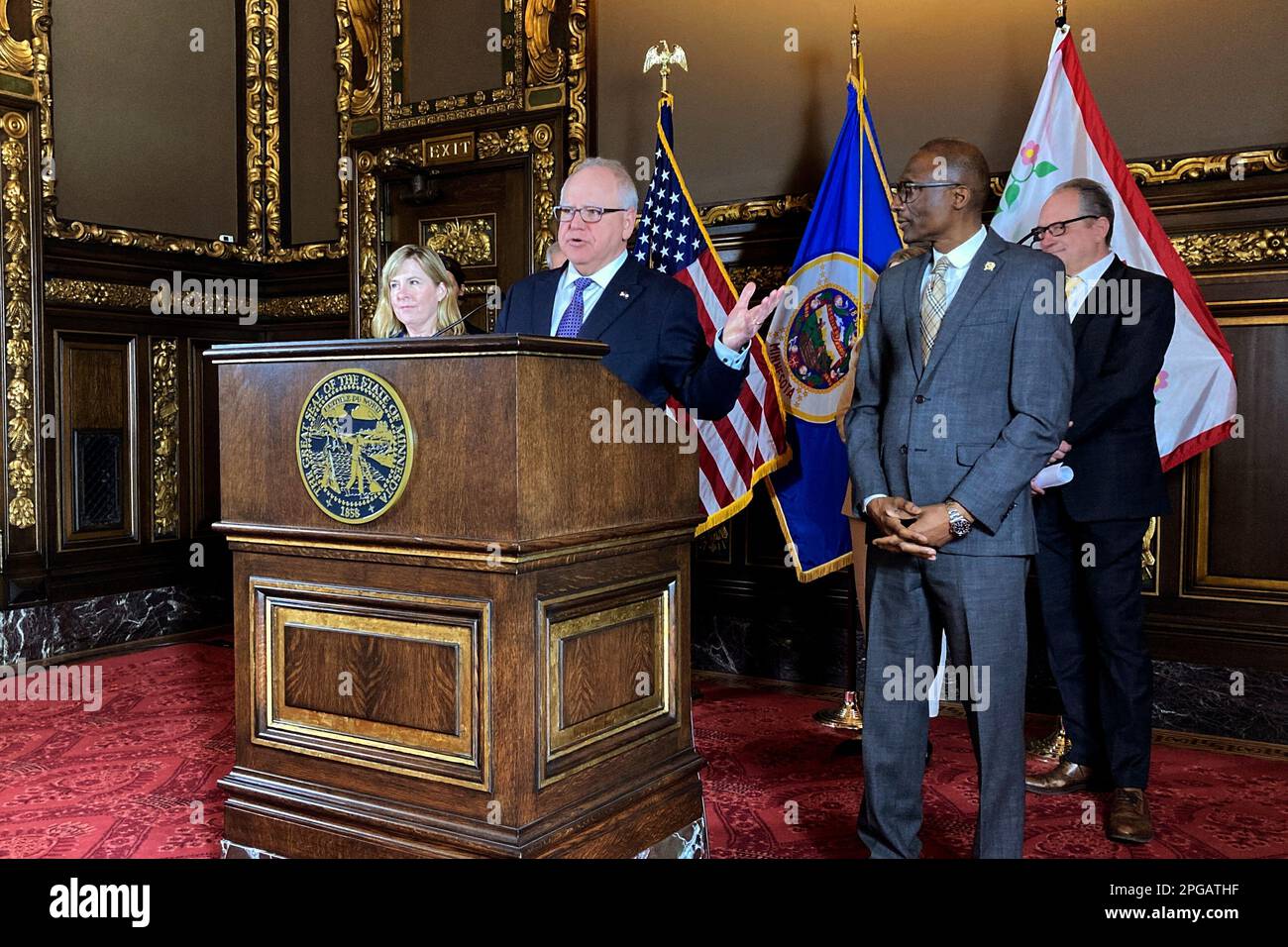 Walz minnesota successes transcript delivers taking since office april twincities