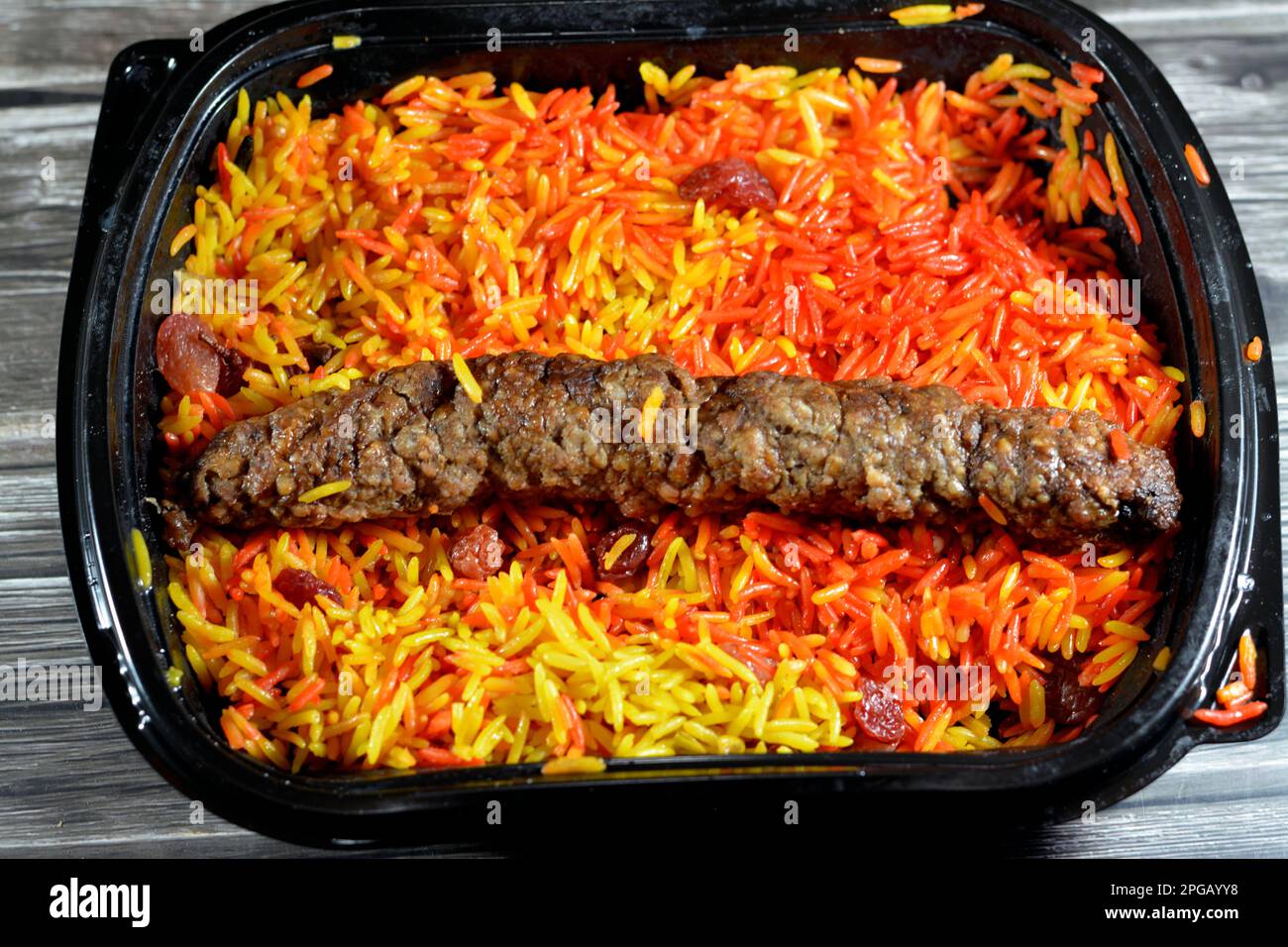 Arabic cuisine traditional food beef Kofta, kebab and tarb kofta shish