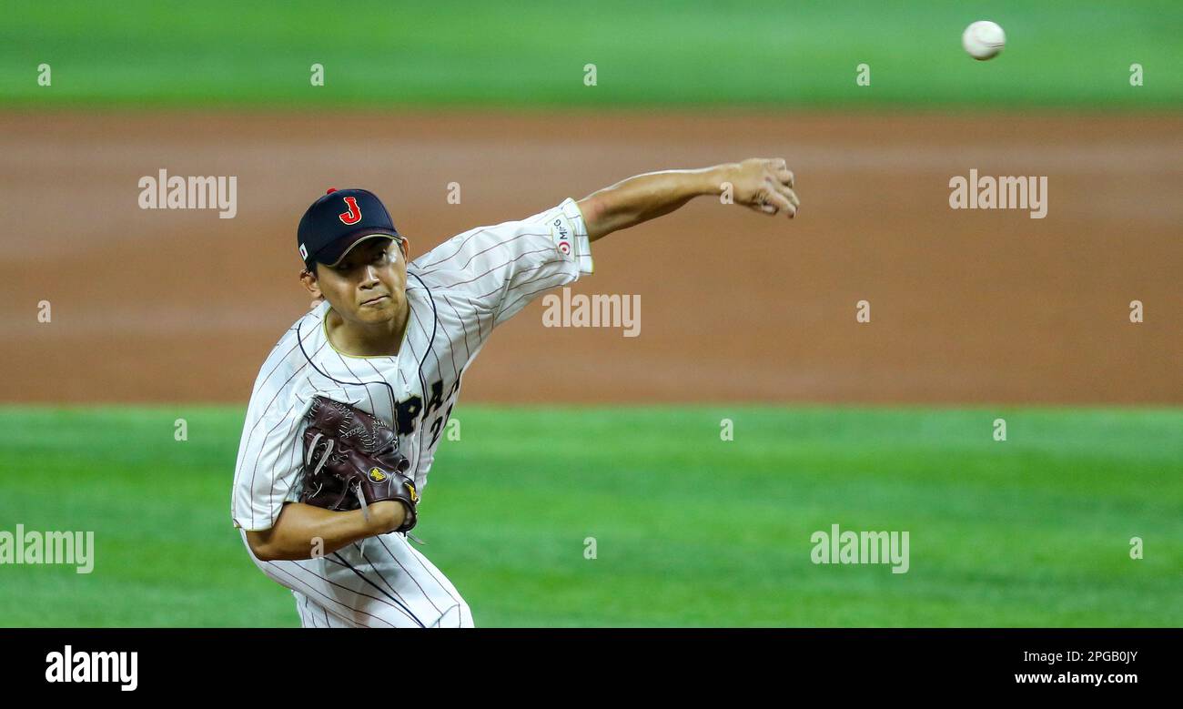 Miami, United States. 21st Mar, 2023. Japan starting pitcher Shota