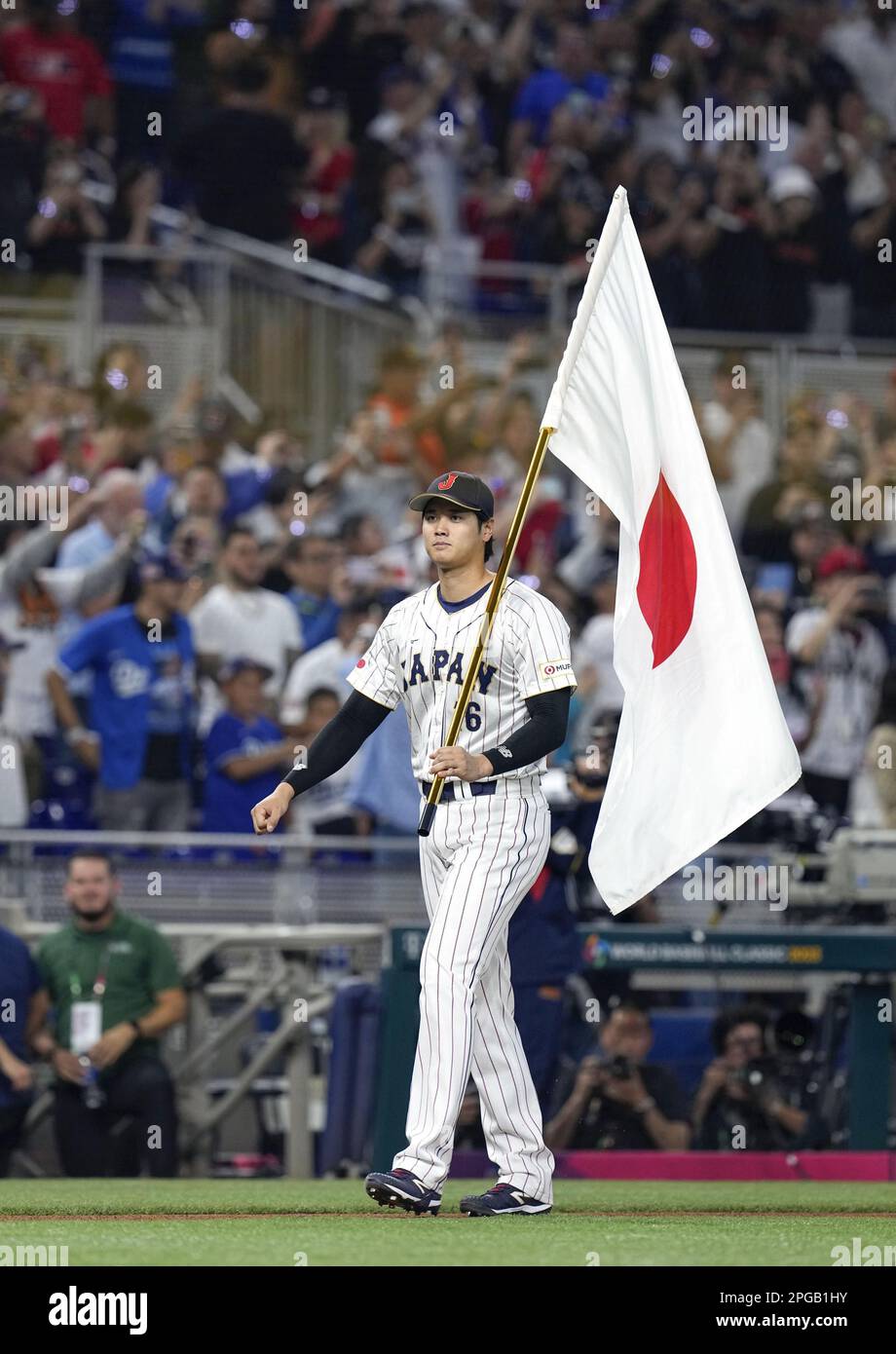 Florida, US, March 17, 2023, Shohei Ohtani (front) of Japan's