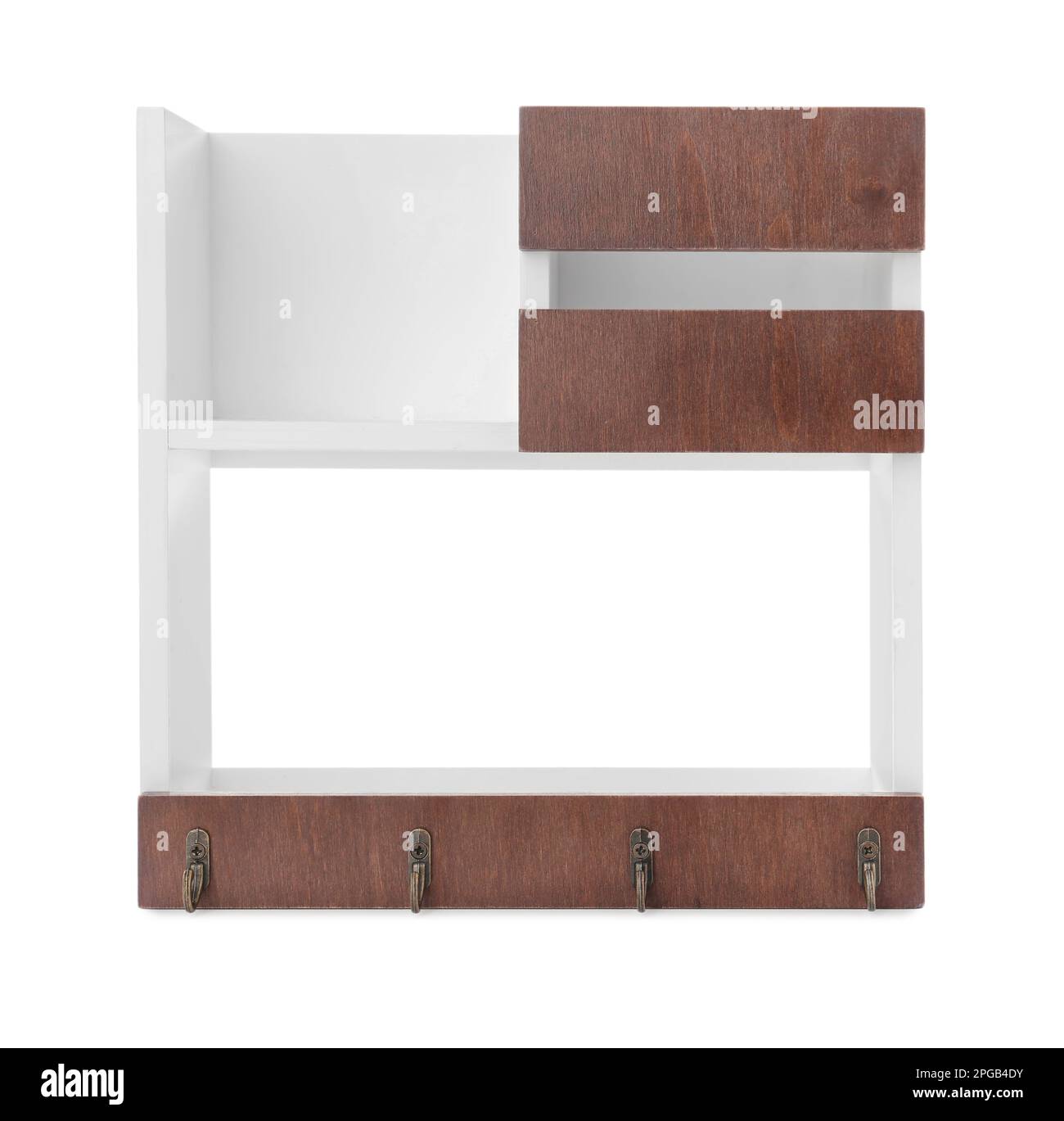 Stylish hanger for keys on white background Stock Photo Alamy