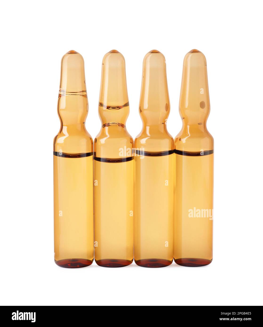 Brown pharmaceutical ampoules with medication on white background Stock ...