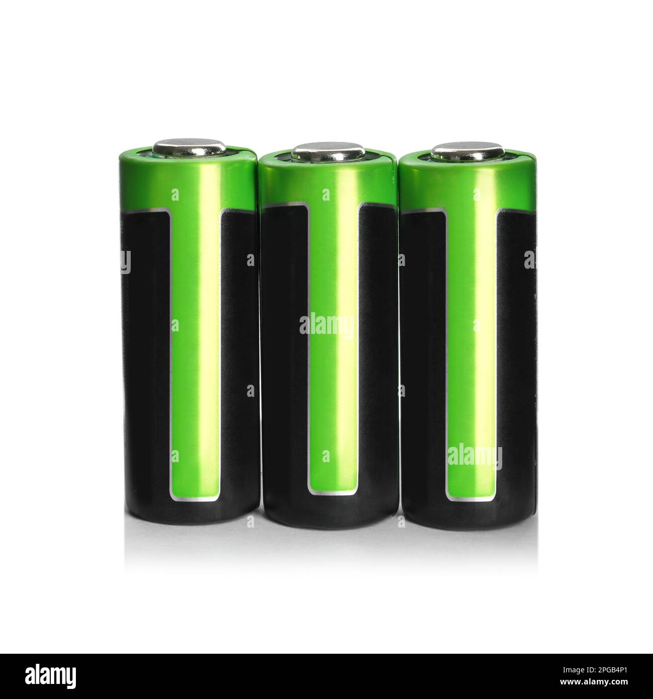 New N batteries on white background. Dry cell Stock Photo Alamy