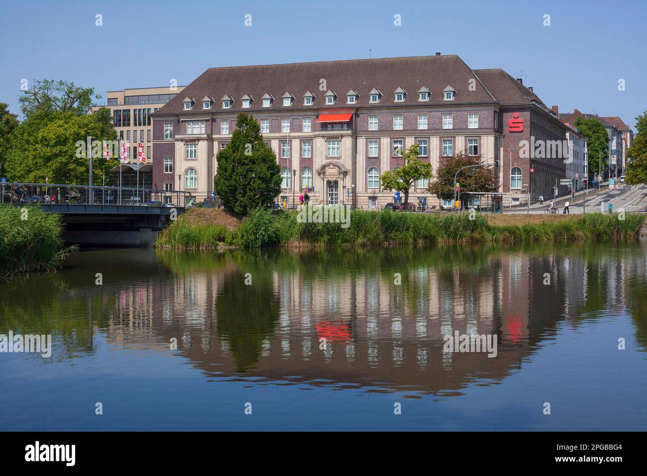 Kleiner Kiel Sparkasse building, Kiel, state capital, Schleswig-Holstein, Germany Stock Photo