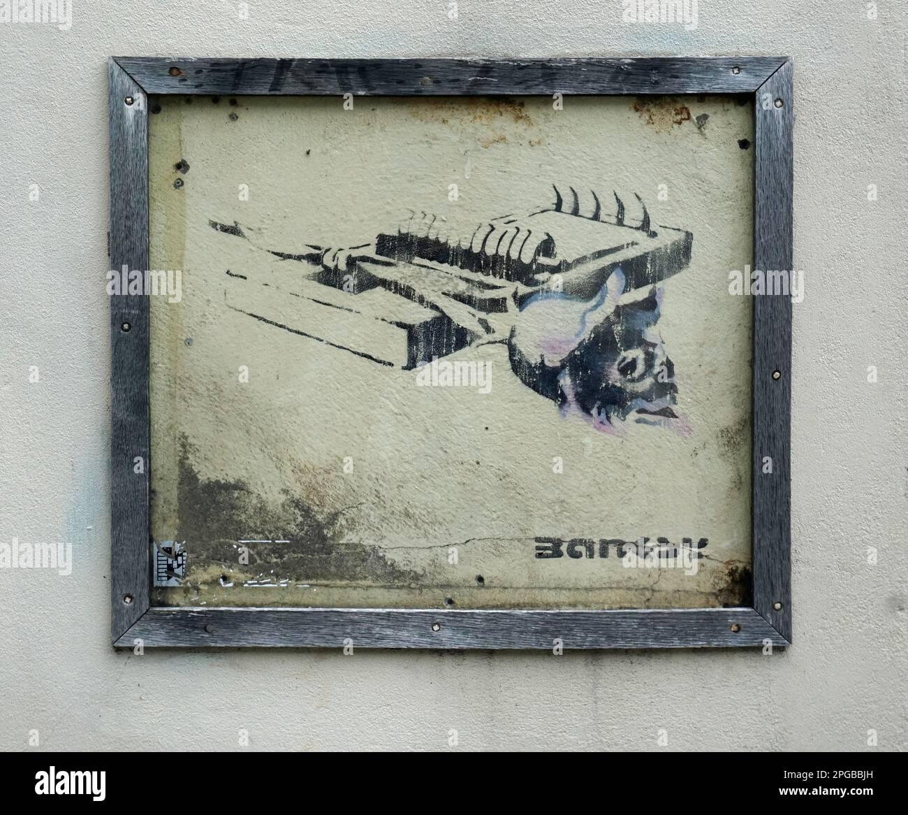 The Rose Trap by Banksy, Street Art, Bristol, England, Great Britain