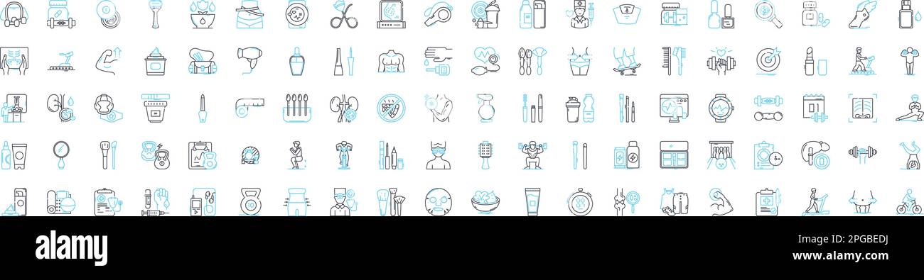 Beauty vector line icons set. Attractive, Gorgeous, Lovely, Cute, Elegant, Fair, Stunning illustration outline concept symbols and signs Stock Vector