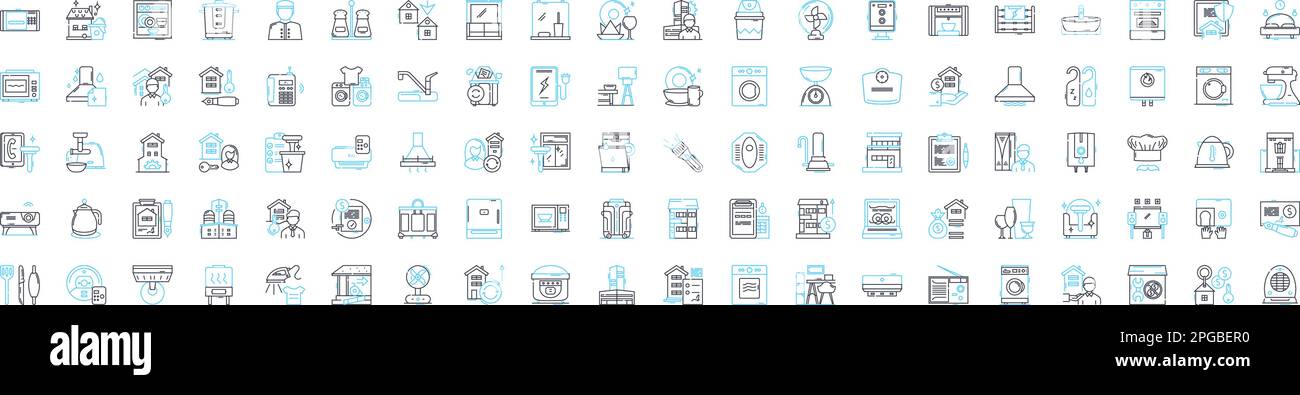 Hospitality vector line icons set. hospitality, accommodation, service, reception, amenities, courtesy, hosting illustration outline concept symbols Stock Vector