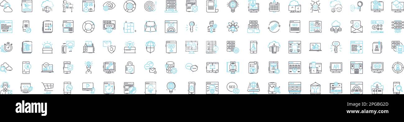 App programming vector line icons set. App, Programming, Coding, Development, iOS, Android, Design illustration outline concept symbols and signs Stock Vector