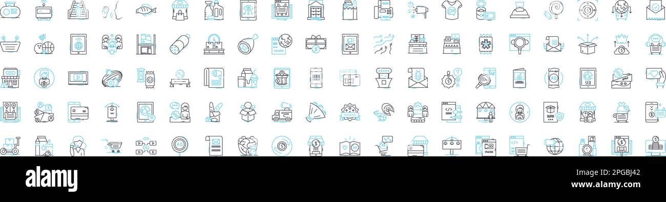 Global markets vector line icons set. Markets, Global, Trade, Exchange ...