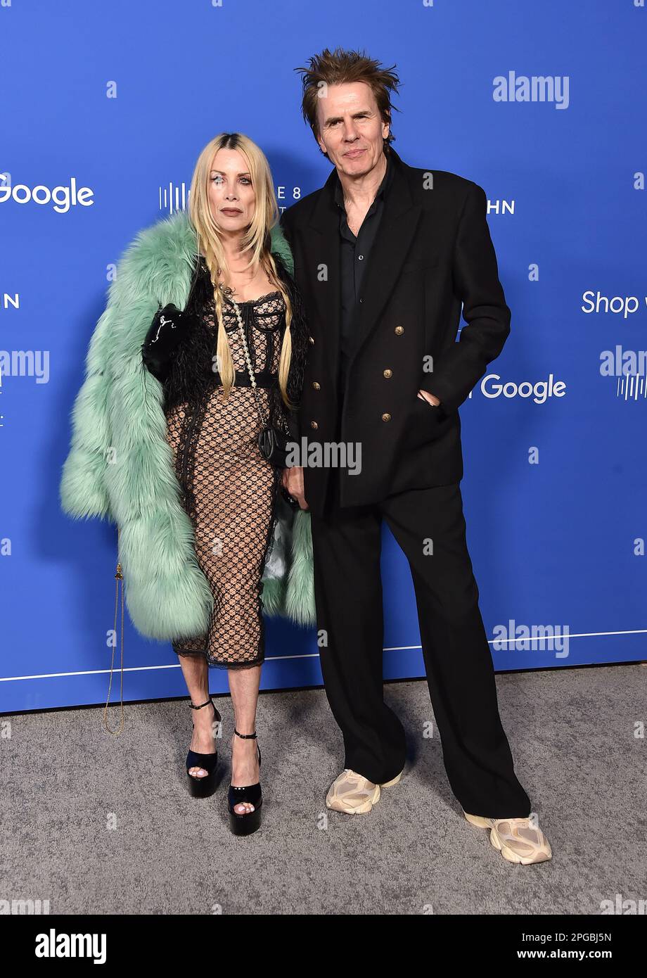 Hollywood, CA.21/03/2023, John Taylor and Gela Nash arriving at the Fashion Trust US Awards held at Goya Studios on March 21, 2023 in Hollywood, CA. © Lisa OConnor/AFF-USA.com Stock Photo
