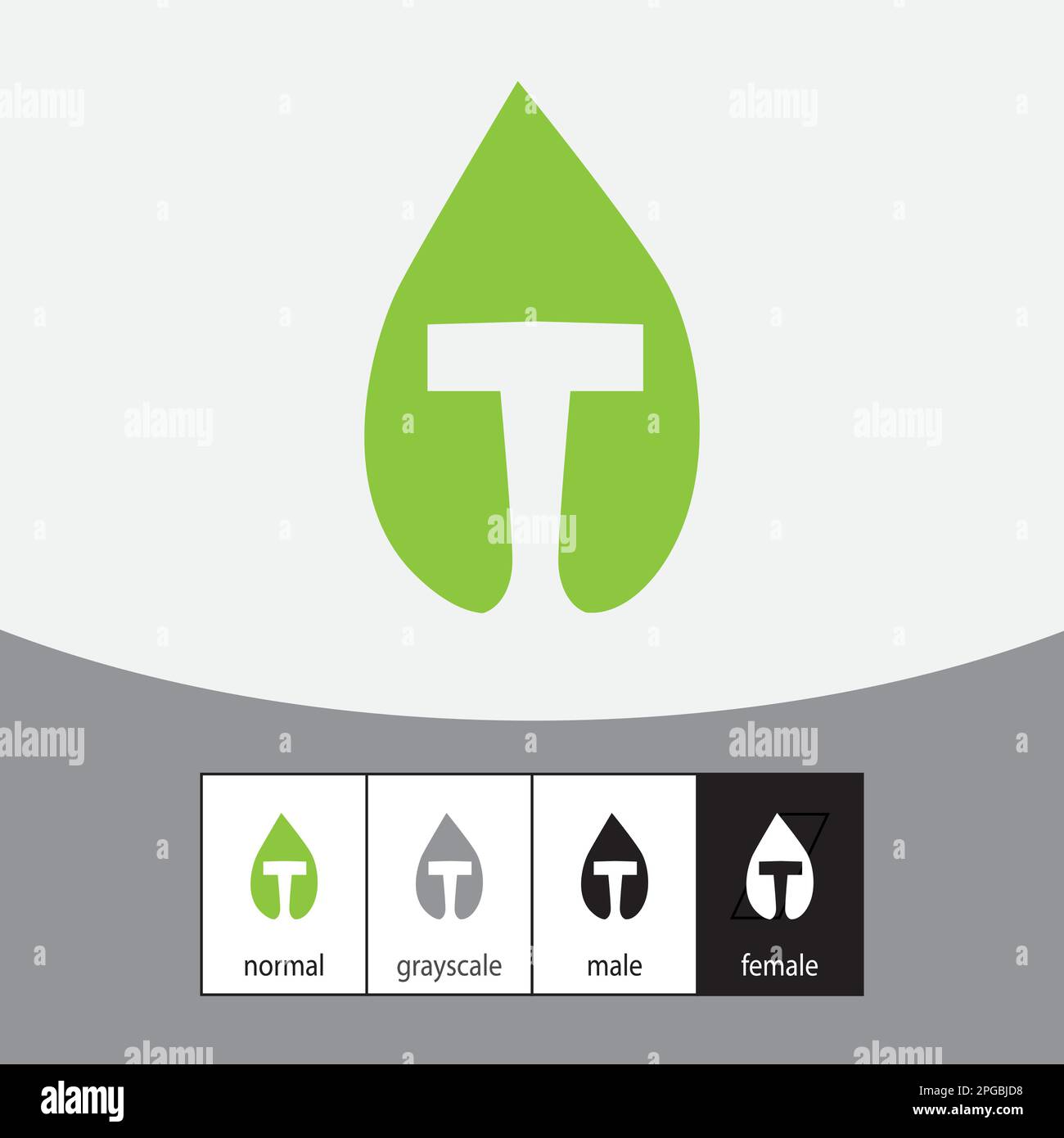 T Letter Logo. Natural Concept - Vector Stock Vector