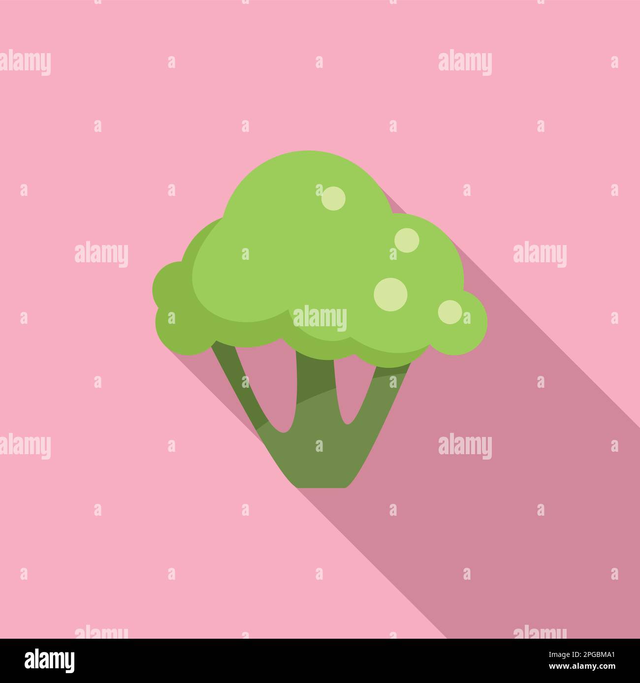 Broccoli icon flat vector. Food protein. Health nutrient Stock Vector