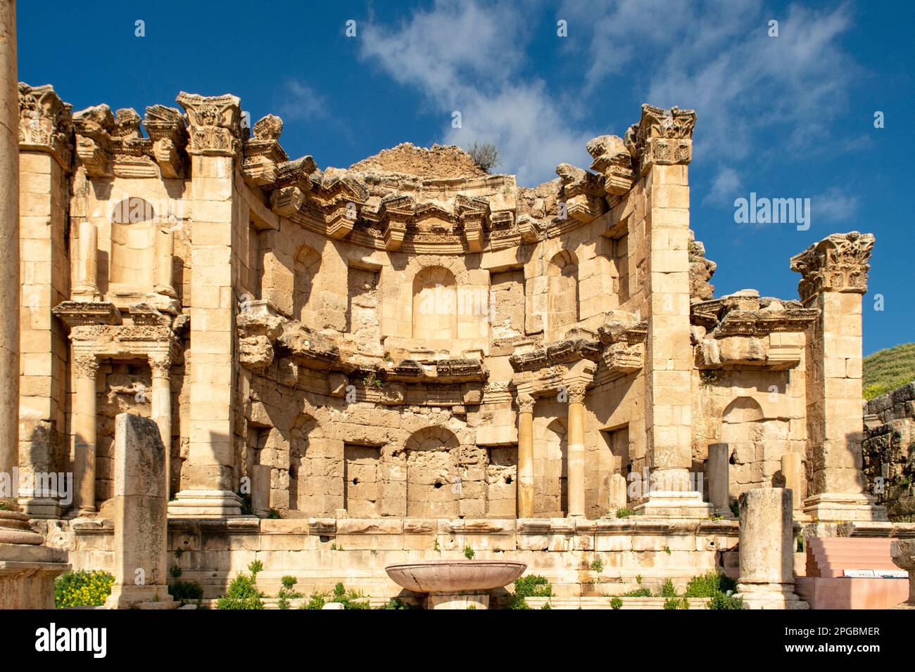 Nymphaeum, Roman Town of Gerasa, Jerash, Jordan Stock Photo