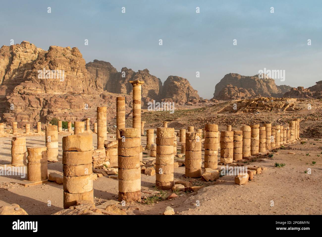 The Great Temple, Petra, Jordan Stock Photo