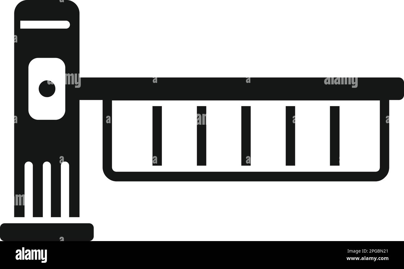 Steel automatic gates icon simple vector. House gate. Auto parking