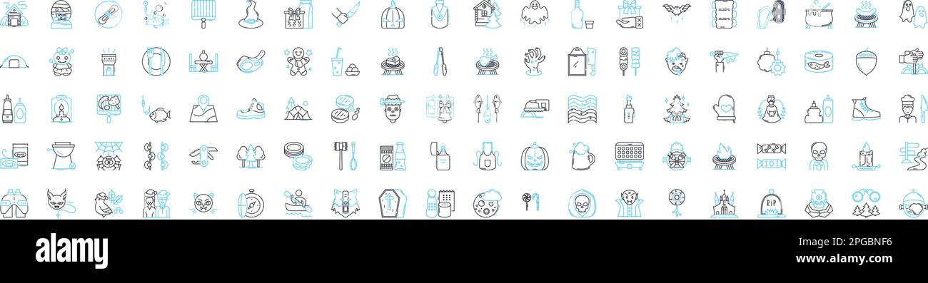 Event party vector line icons set. Celebration, Gala, Bash, Social ...