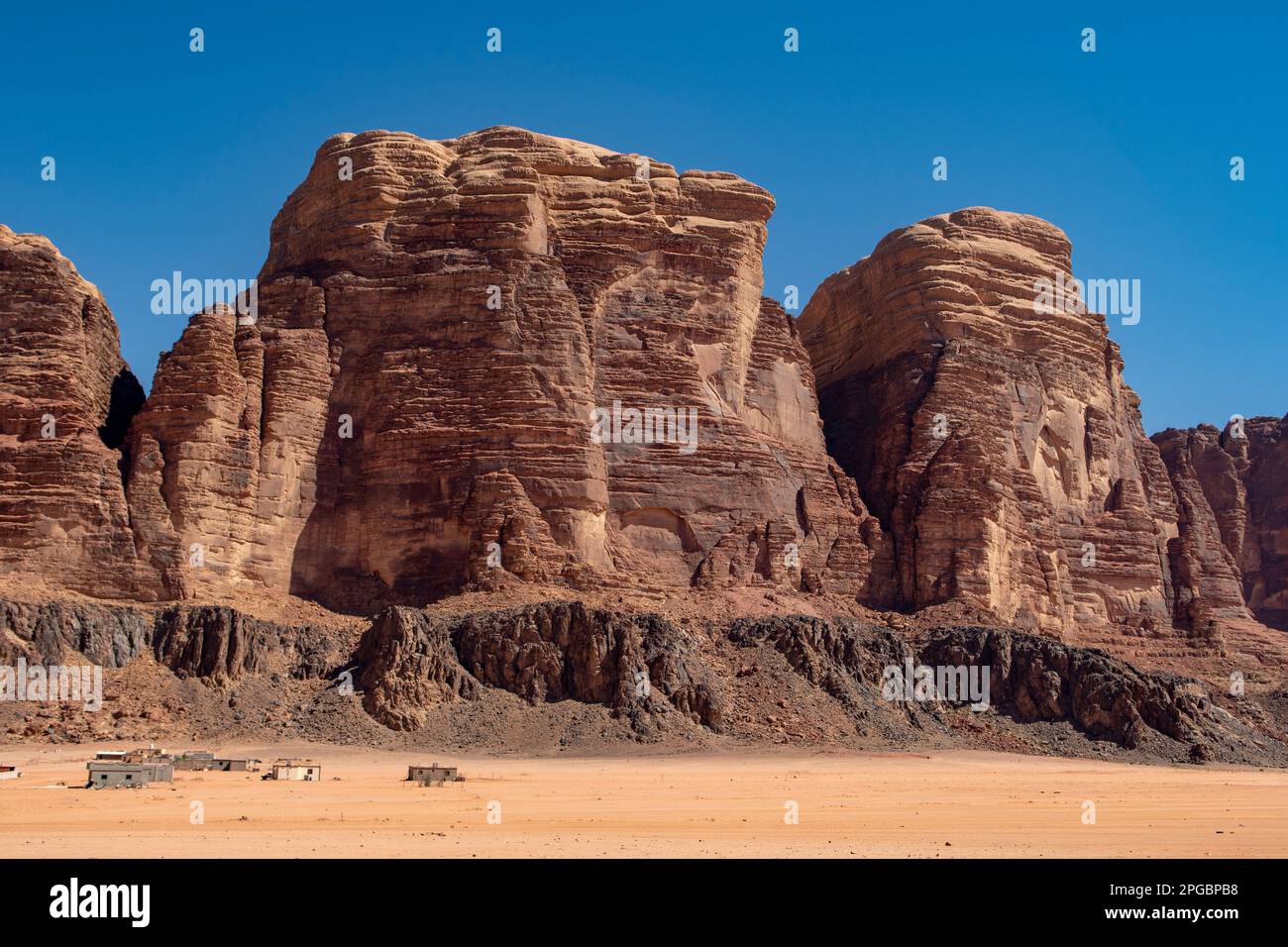 Mountain Terrain at Wadi Rum, Jordan Stock Photo