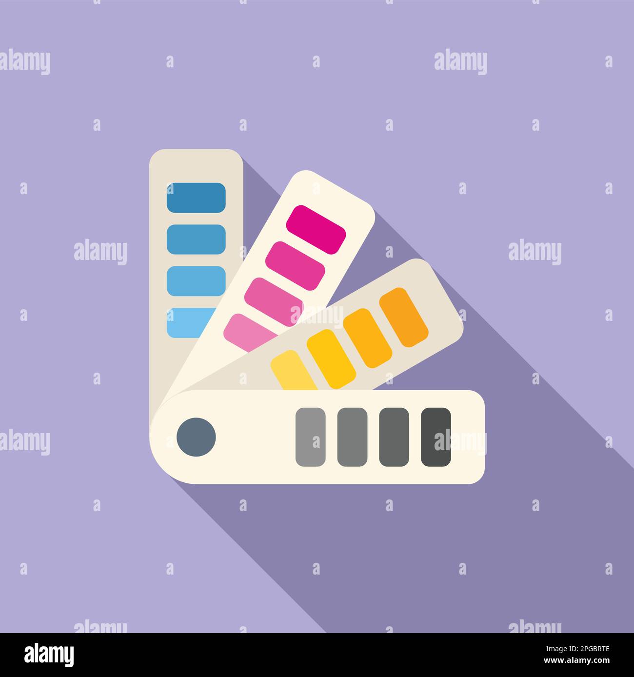 Cmyk palette icon flat vector. Printer machine. Service paint Stock ...