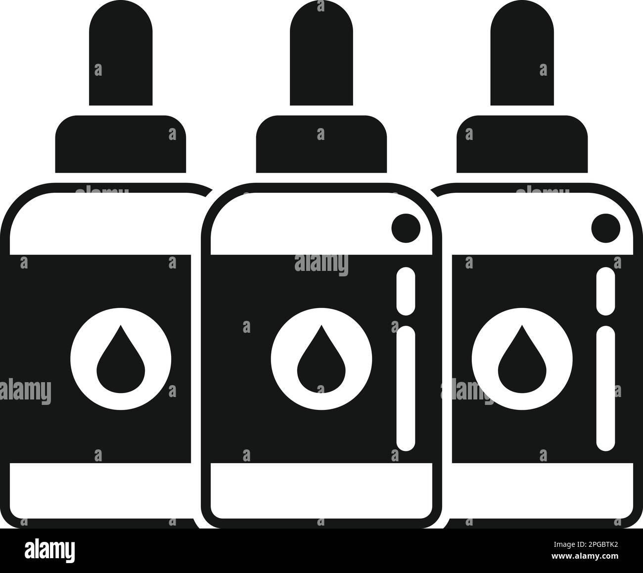 Printer fill ink bottles icon simple vector. Digital print. Roll paper ...