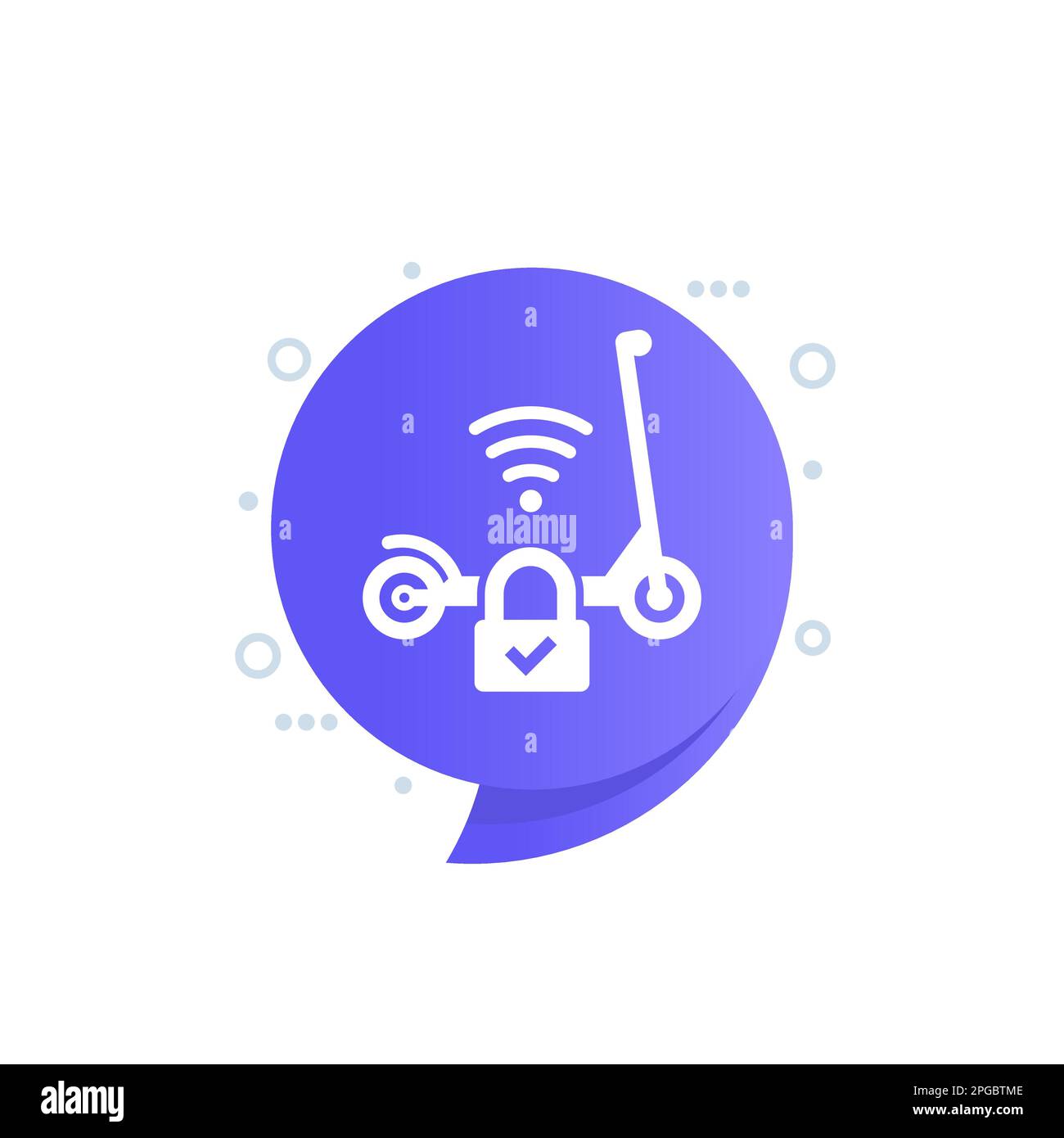 smart lock for a kick scooter vector icon Stock Vector Image & Art Alamy