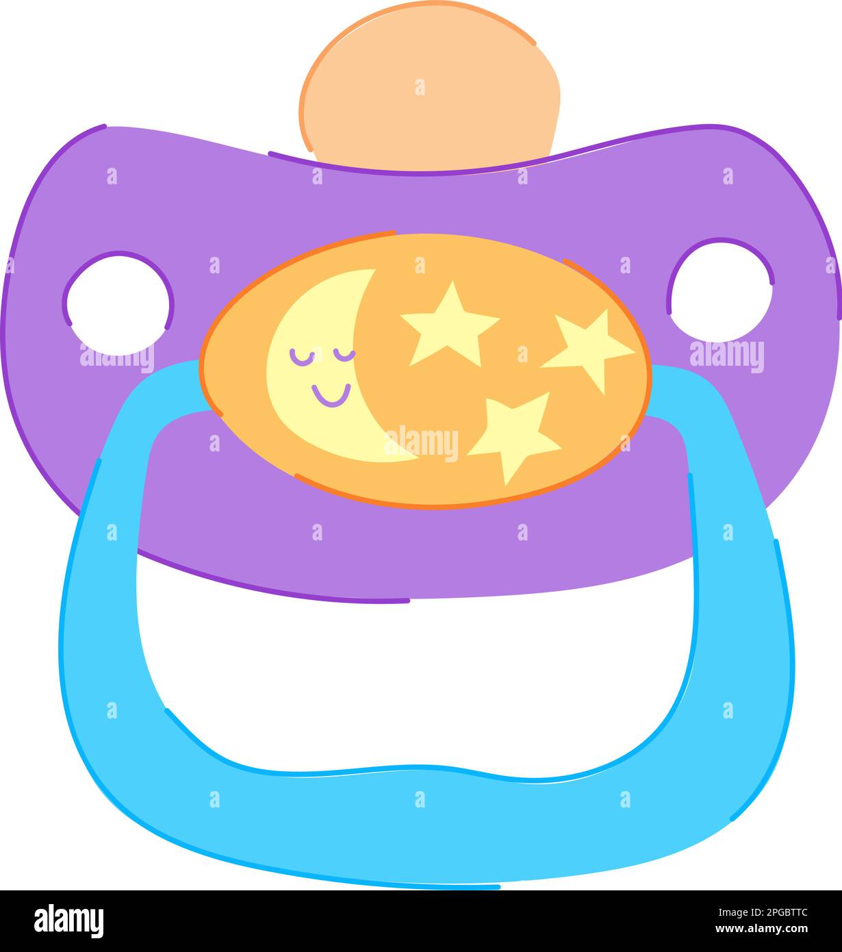 toddler pacifier baby cartoon vector illustration Stock Vector