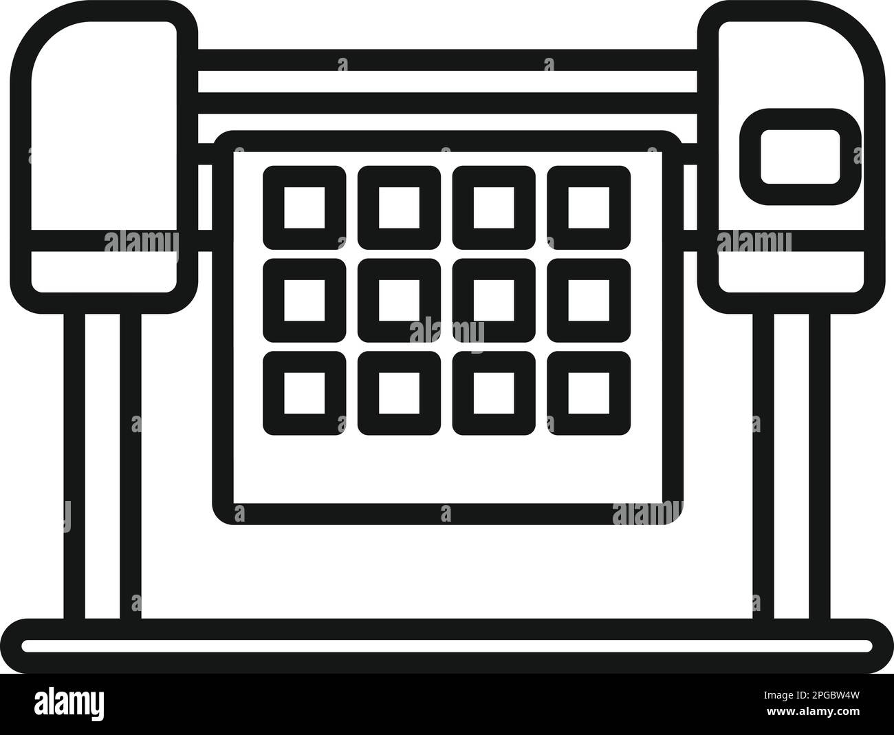 Cmyk plotter icon outline vector. Digital print. Color industry Stock ...