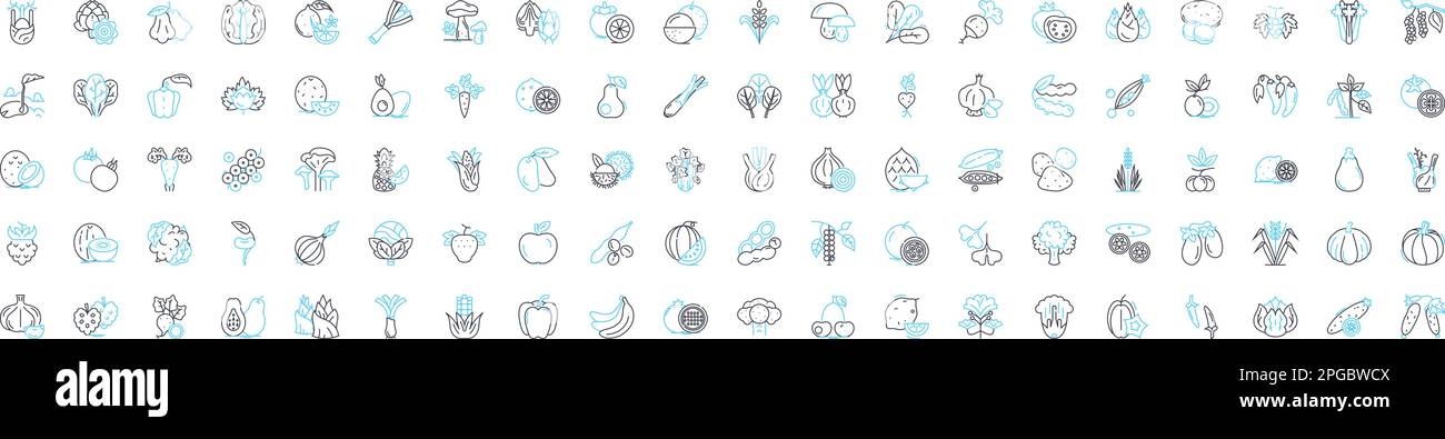 Grocery mall vector line icons set. Grocery, Mall, Supermarket, Food, Store, Shopping, Market illustration outline concept symbols and signs Stock Vector