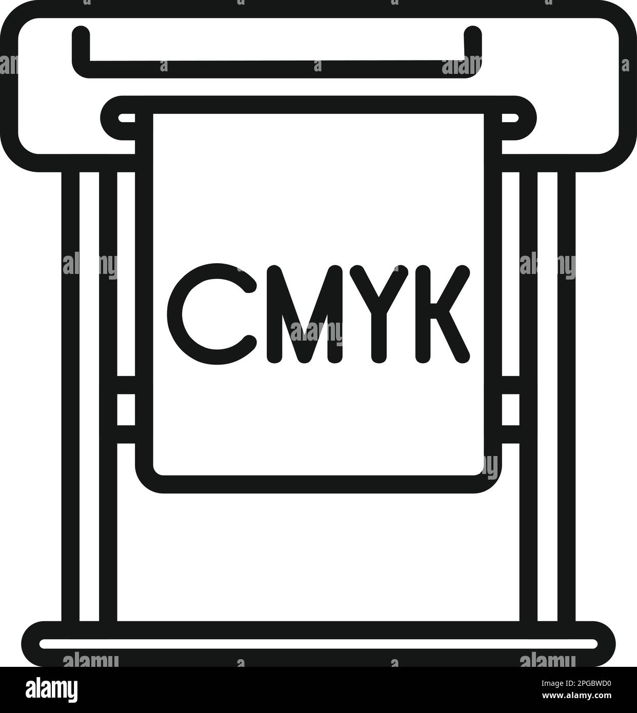 Plotter machine icon outline hi-res stock photography and images - Alamy
