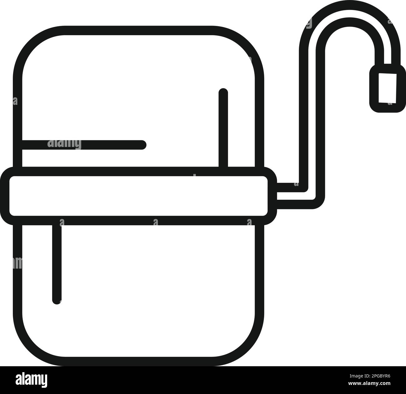 Plastic water filter icon outline vector. Tank system. Container liquid ...
