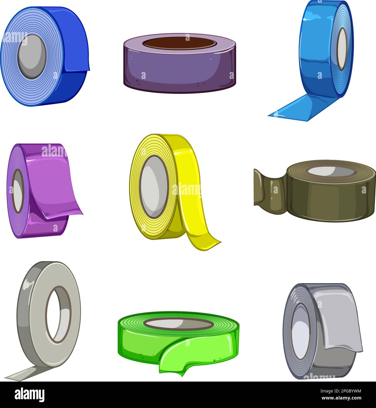 duct tape set cartoon vector illustration Stock Vector Image & Art Alamy
