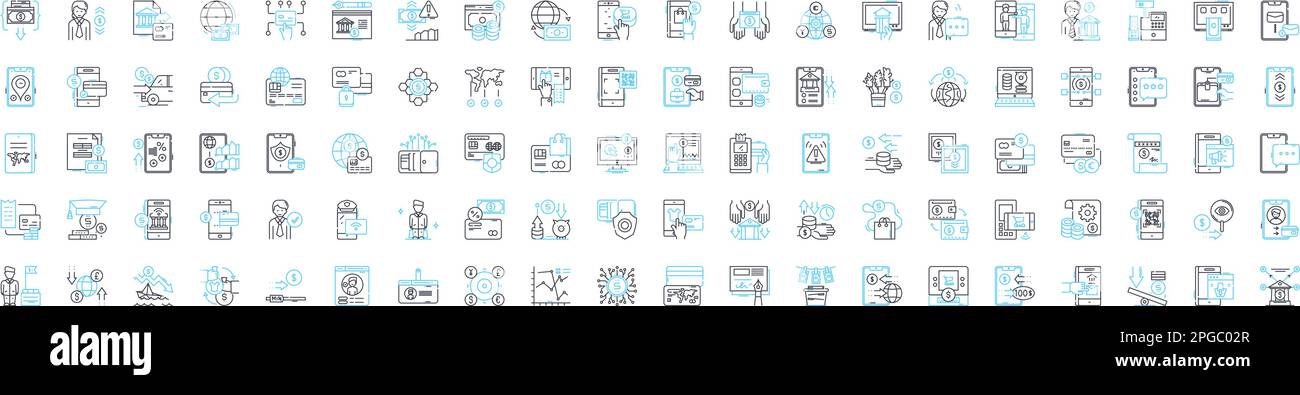 Budgeting and financial planning vector line icons set. Budget, Income ...