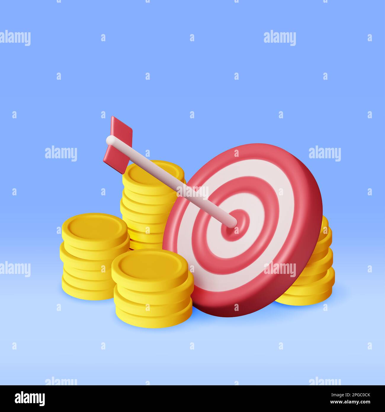 3d rendering arrow bullseye Stock Vector Images - Alamy
