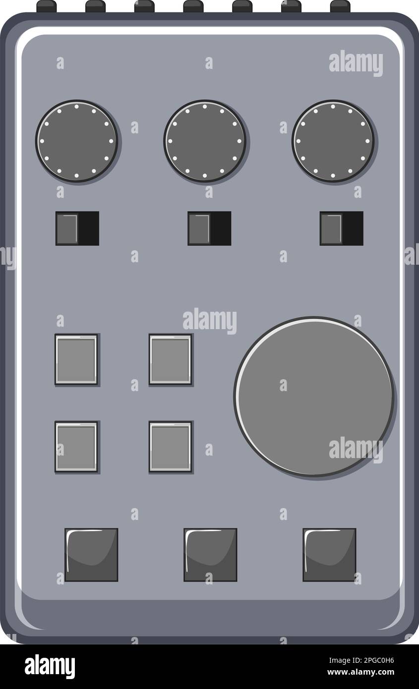 digital audio interface cartoon vector illustration Stock Vector Image