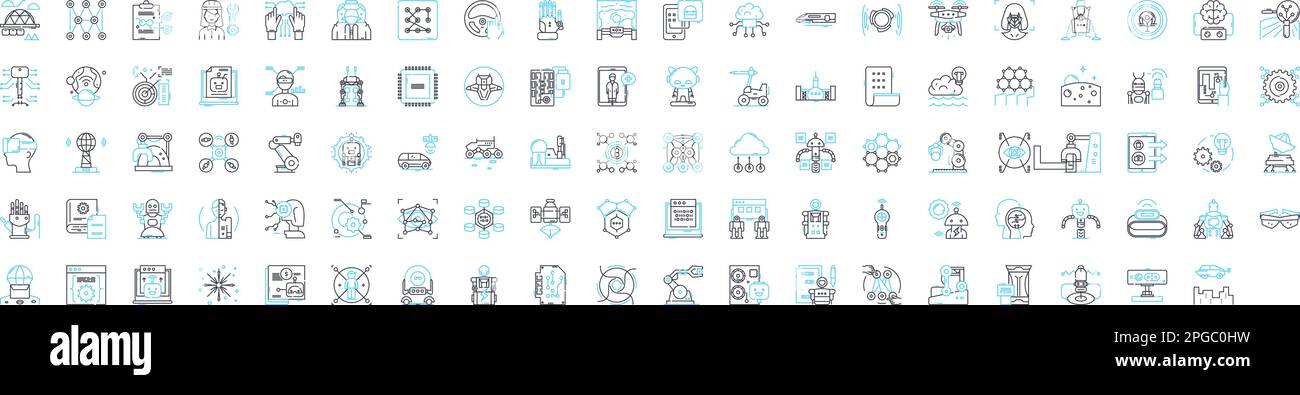 Space vector line icons set. Space, Astronomy, Stars, Planets, Universe, Cosmology, Solar illustration outline concept symbols and signs Stock Vector