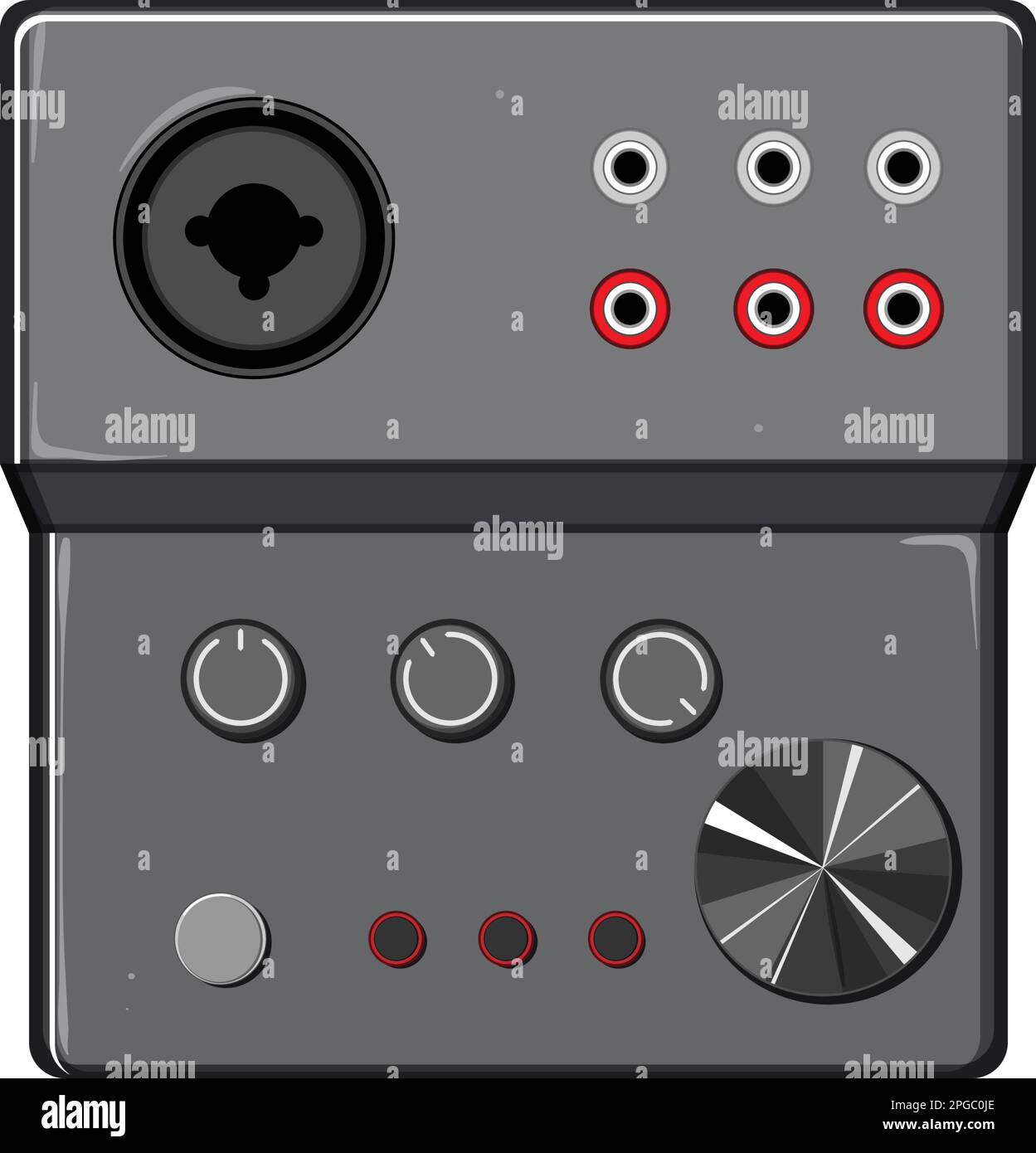 professional audio mixer cartoon vector illustration Stock Vector Image