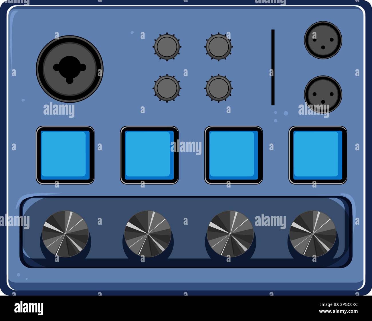 electronic audio mixer cartoon vector illustration Stock Vector Image