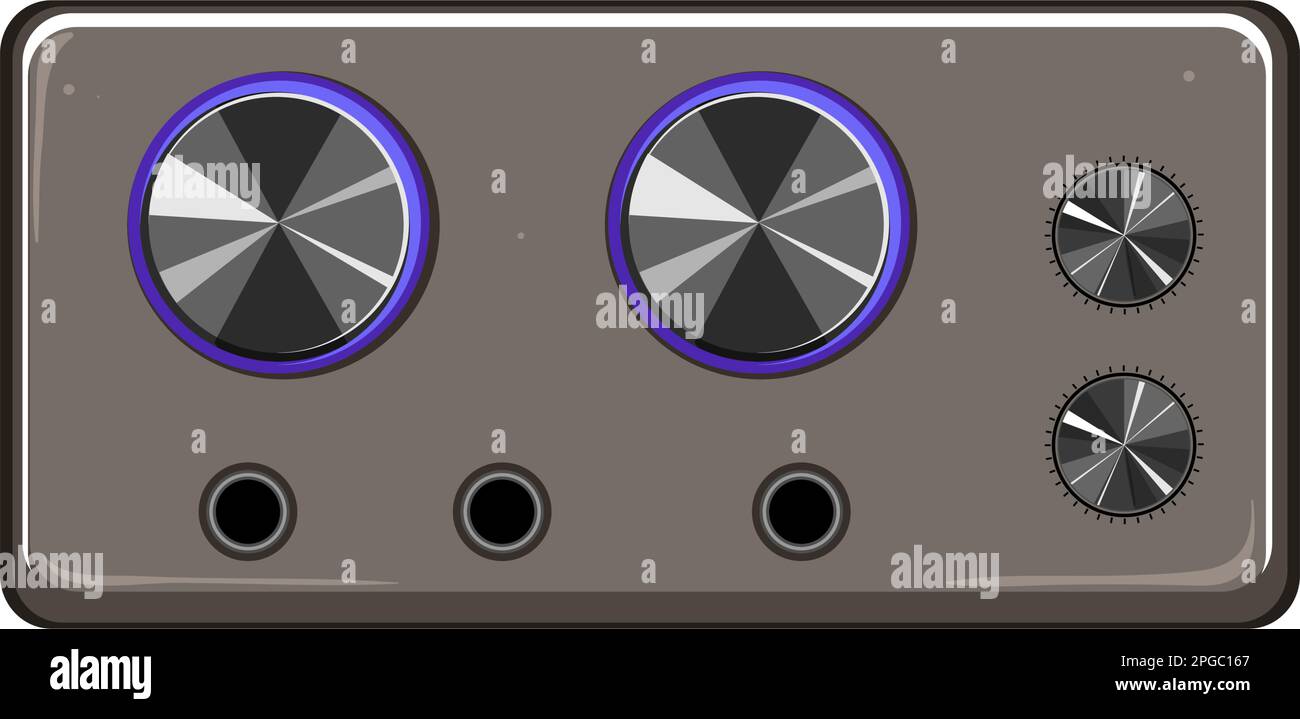 digital digital amplifier cartoon vector illustration Stock Vector