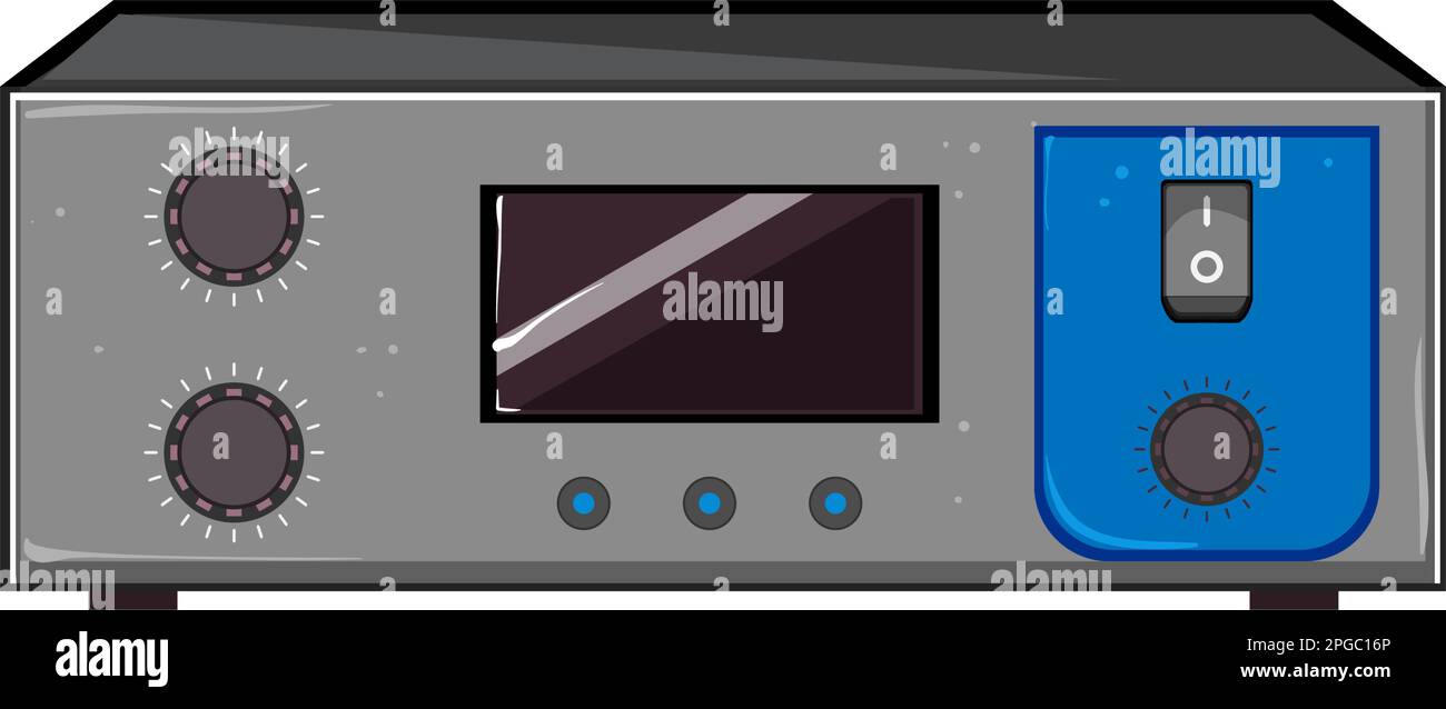 audio digital amplifier cartoon vector illustration Stock Vector Image