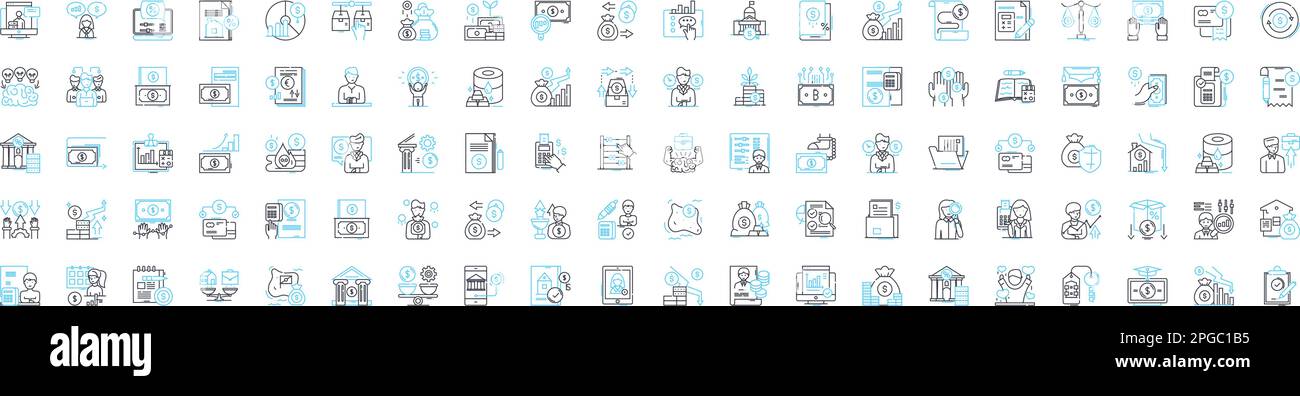 Investment and portfolio management vector line icons set. Investment ...