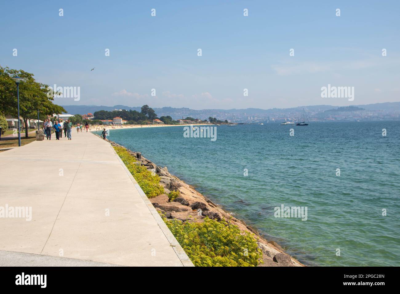 At Cangas, Spain, On 08-27-22, landscape of sea and coastline Stock Photo