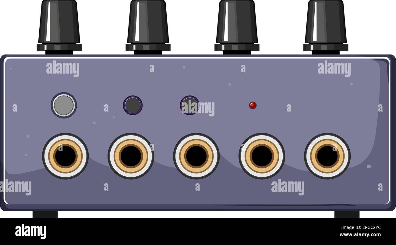 audio headphone amp cartoon vector illustration Stock Vector Image